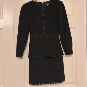 Club Monaco black dress with trim detail